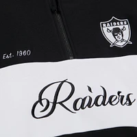 Women's Mitchell & Ness Black Oakland Raiders Quarter-Zip Jacket