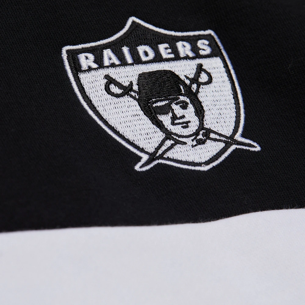 Women's Mitchell & Ness Black Oakland Raiders Quarter-Zip Jacket