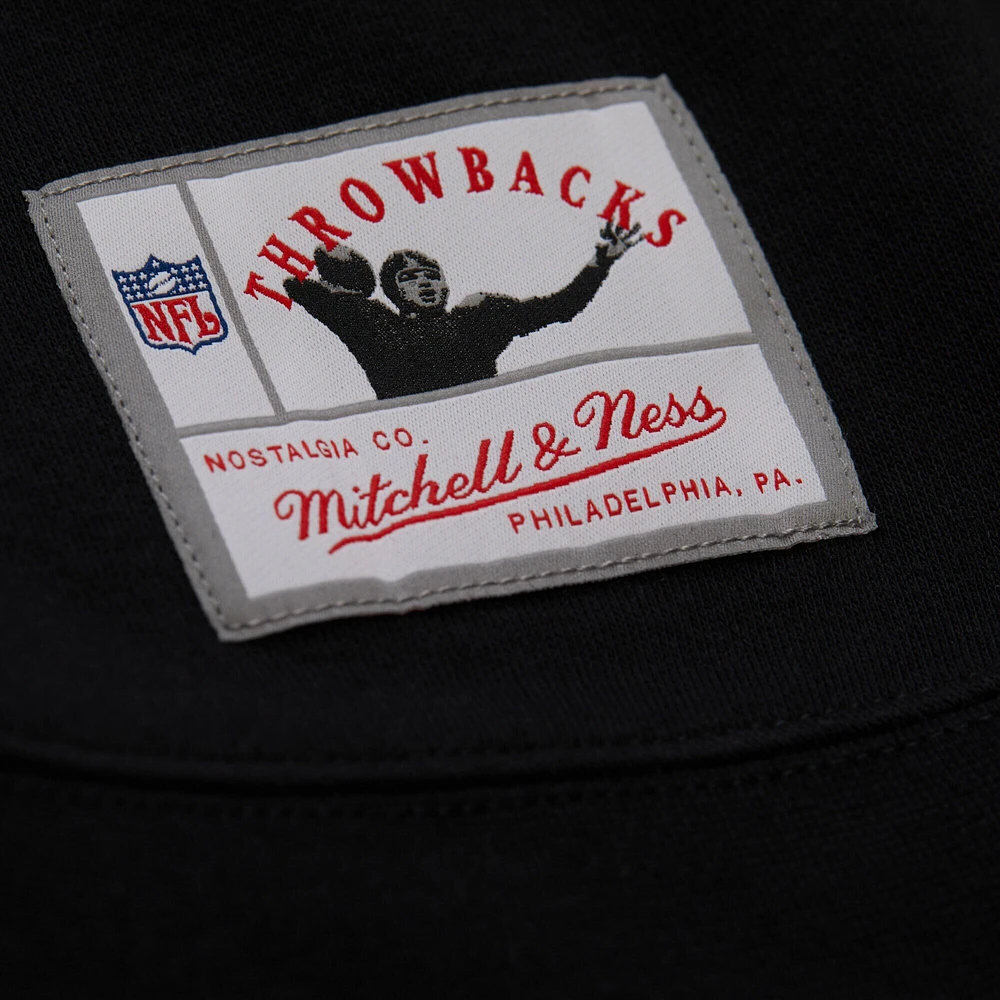 Women's Mitchell & Ness Black Oakland Raiders Quarter-Zip Jacket
