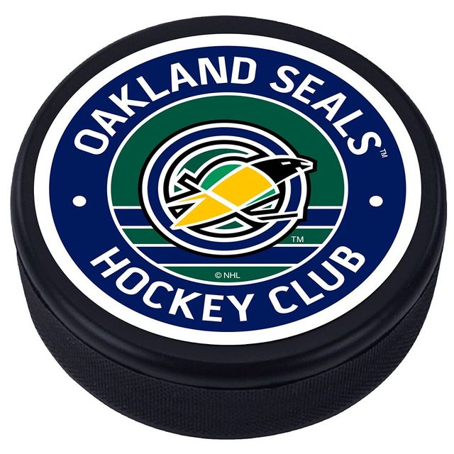 Oakland Seals - Rondelle de hockey texturée classique vintage