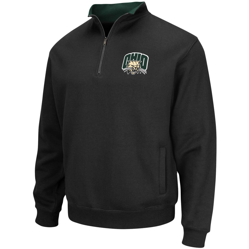 Men's Colosseum Black Ohio Bobcats Tortugas Logo Quarter-Zip Jacket