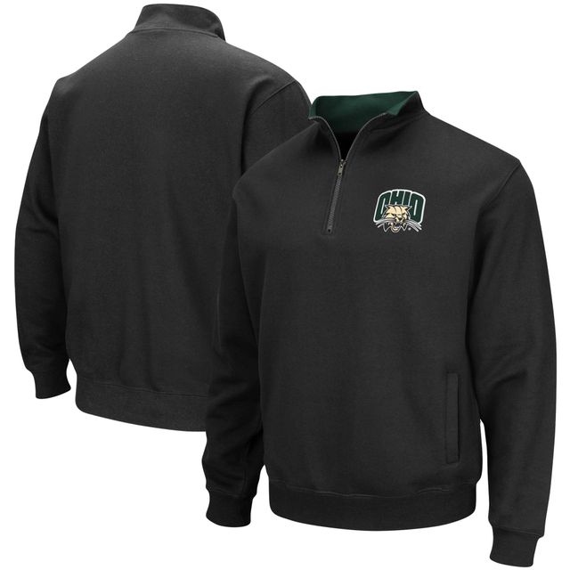 Veste Colosseum noire pour homme Ohio Bobcats Tortugas Logo Quarter-Zip Jacket