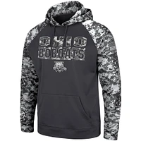 Sweat à capuche Colosseum Charcoal Ohio Bobcats OHT Military Appreciation Digital Camo pour homme