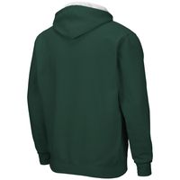 Men's Colosseum Green Ohio Bobcats Arch & Logo 3.0 Full-Zip Hoodie