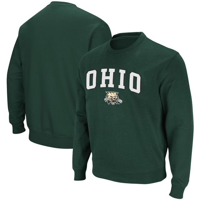 Colosseum Green Ohio Bobcats Arch & Logo Tackle Twill Pullover pour homme