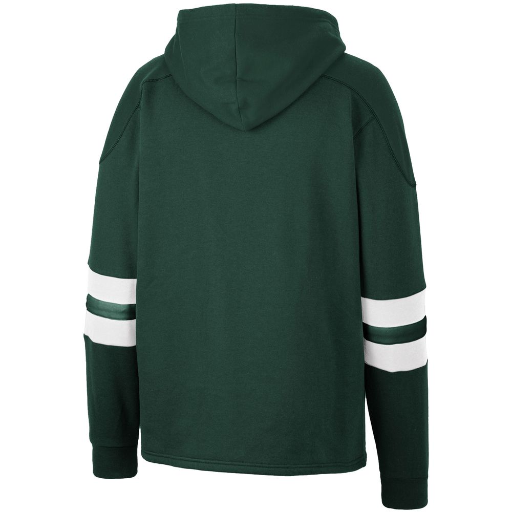 Men's Colosseum Green Ohio Bobcats Lace-Up 4.0 Pullover Hoodie