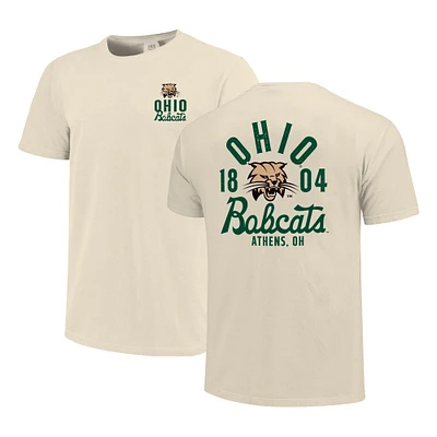 T-shirt crème pour homme avec logo mascotte des Bobcats de l'Ohio