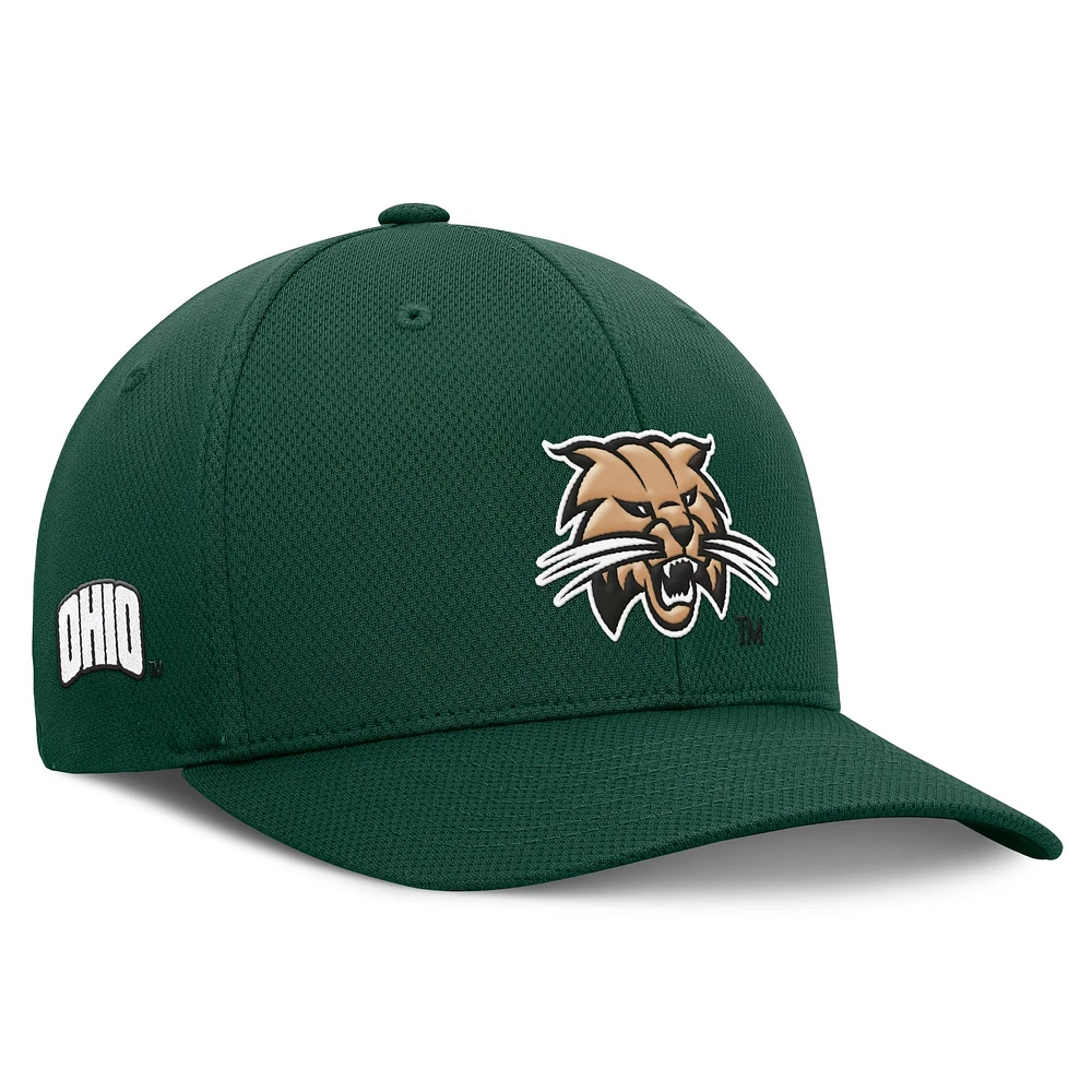 Casquette Flex verte avec logo Reflex Ohio Bobcats Top of the World pour homme