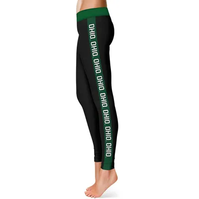 Ohio Bobcats Women's Side Stripe Leggings - Black