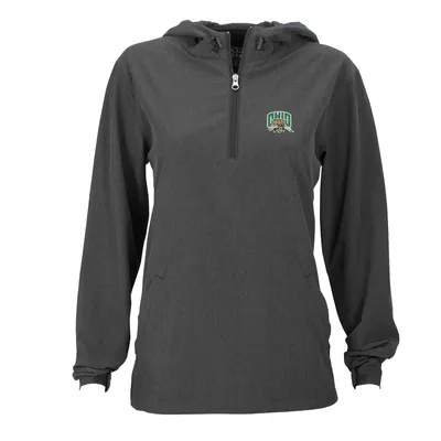 Ohio Bobcats Women's Pullover Stretch Anorak Jacket - Charcoal