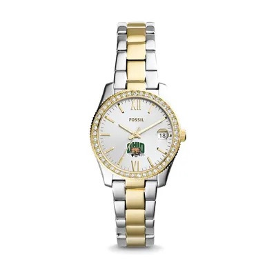 Ohio Bobcats Fossil Women's Scarlette Mini Two-Tone Stainless Steel Watch