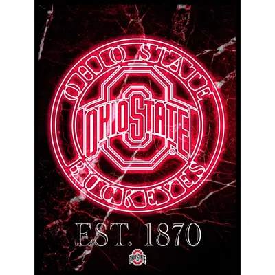 Ohio State Buckeyes 12'' x 16'' Framed Circle Logo Print - Black