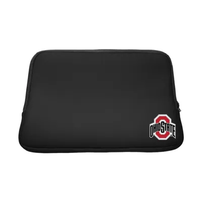 Ohio State Buckeyes Logo Soft Sleeve Laptop Case - Black