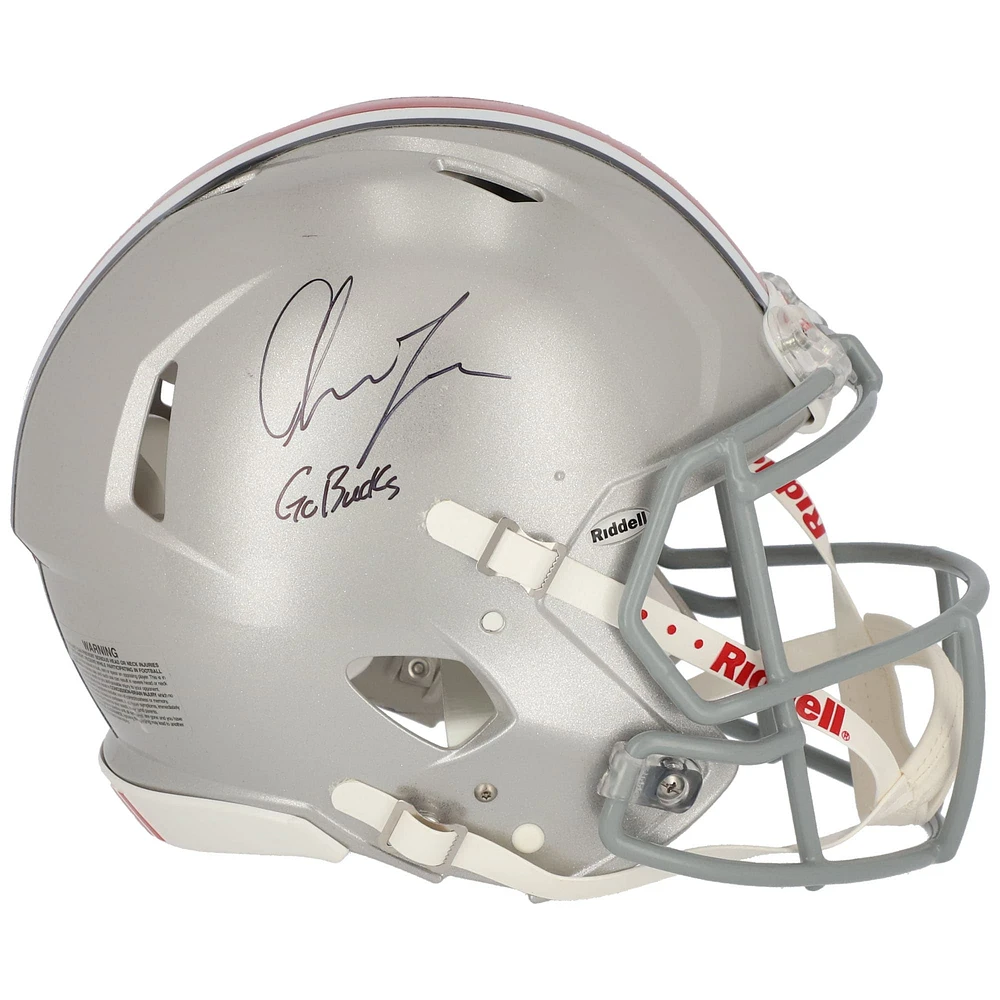 Chase Young Ohio State Buckeyes Autographed Riddell Speed Authentic Helmet with "Go Bucks" Inscription