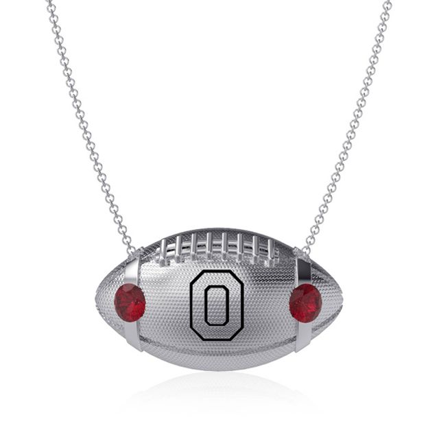 Dayna Designs Collier de football Ohio State Buckeyes