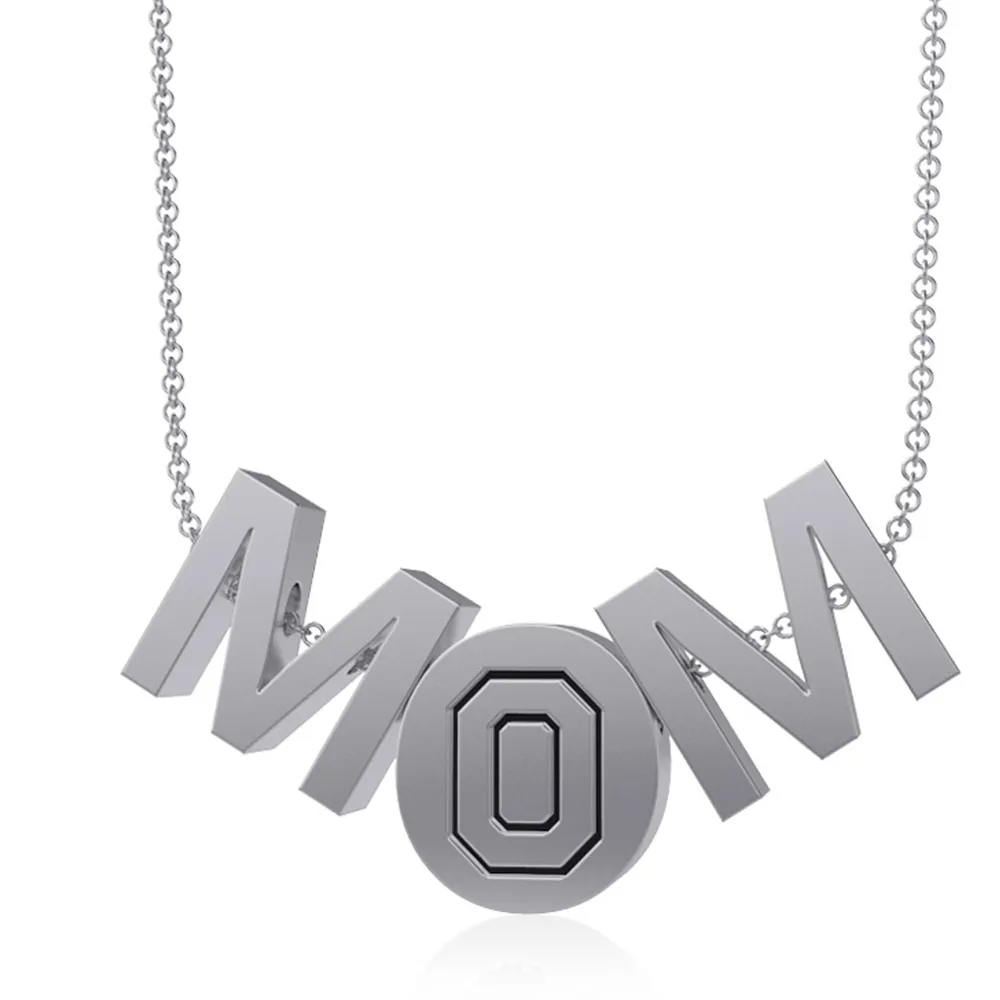 Dayna Designs Ohio State Buckeyes MOM Necklace