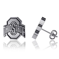 Dayna Designs Ohio State Buckeyes Silver Post Earrings