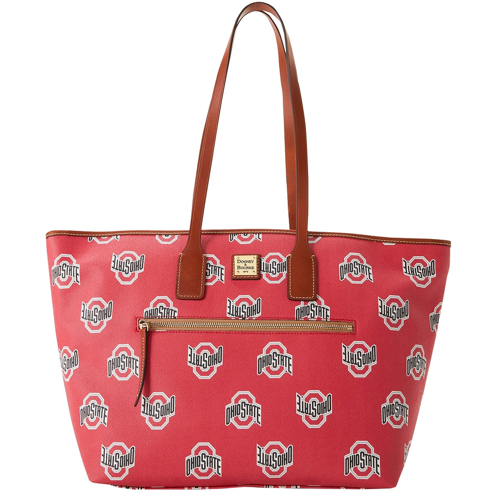 Dooney & Bourke Ohio State Buckeyes Sporty Monogram Grand sac fourre-tout zippé