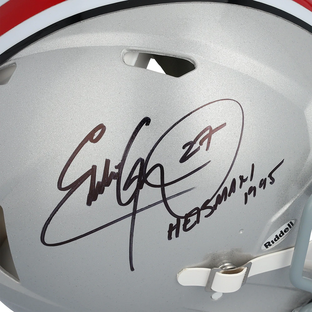 Eddie George Ohio State Buckeyes Autographed Riddell Speed Authentic Helmet with "Heisman 1995" Inscription
