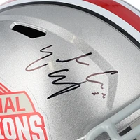 Emeka Egbuka Ohio State Buckeyes Autographed 2024 College Football Playoff National Champions Logo Riddell Speed Replica Helmet