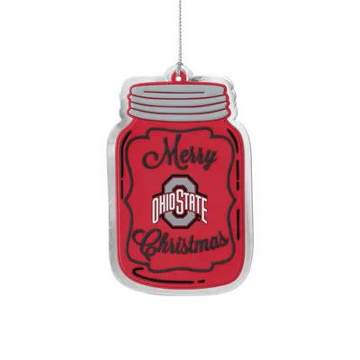 Ohio State Buckeyes FOCO Flat Mason Jar Ornament