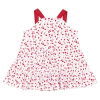 Robe à fleurs Robin Colosseum blanche pour fille Ohio State Buckeyes