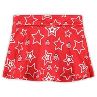 Jupe-short fluide ZooZatz Scarlet Ohio State Buckeyes Star pour filles