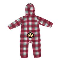 Infant Colosseum Scarlet/Gray Ohio State Buckeyes Farays Plaid Full-Zip Hoodie Jumper