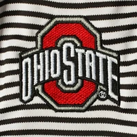 Infant Garb Black/White Ohio State Buckeyes Carson Striped Short Sleeve Bodysuit