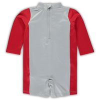 Infant Gray/Scarlet Ohio State Buckeyes Wave Runner Wetsuit