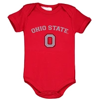 Infant Scarlet Ohio State Buckeyes Arch & Logo Bodysuit