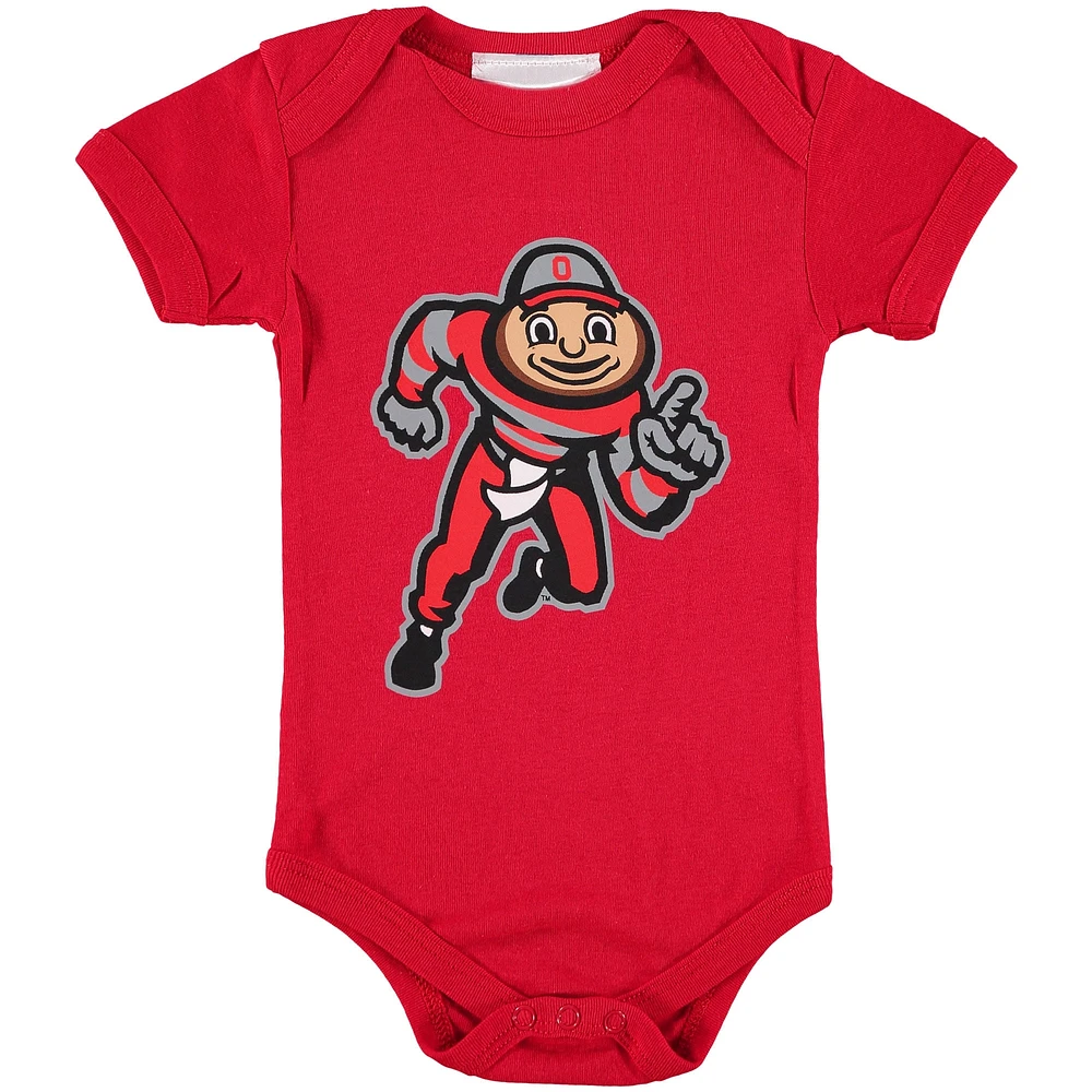 Body à gros logo Scarlet Ohio State Buckeyes pour bébé