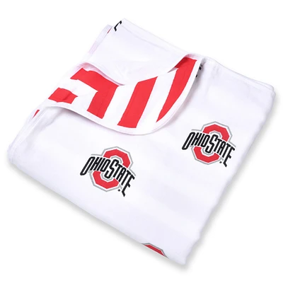 Couverture en mousseline à 4 couches pour bébé Ohio State Buckeyes 47 po x 47 po