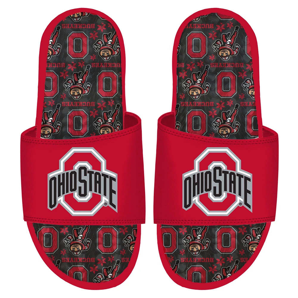 ISlide Ohio State Buckeyes Team Pattern Gel Slide Sandals