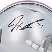 Jaxon Smith-Njigba Ohio State Buckeyes Autographed Riddell Speed Mini Helmet