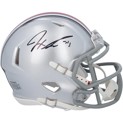 Jaxon Smith-Njigba Ohio State Buckeyes Autographed Riddell Speed Mini Helmet