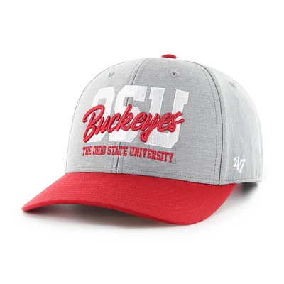 Men's '47  Gray Ohio State Buckeyes Local State Midfield Adjustable Hat