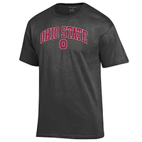 Men's Champion  Heather Charcoal Ohio State Buckeyes Arch Over Logo T-Shirt