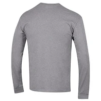 Men's Champion  Heather Gray Ohio State Buckeyes Arch Over Logo Long Sleeve T-Shirt