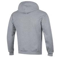 Men's Champion  Heather Gray Ohio State Buckeyes Arched Logo Fleece Pullover Hoodie