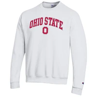 Men's Champion  White Ohio State Buckeyes Arch Over Logo Pullover Sweatshirt