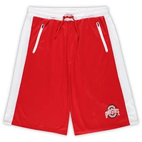 Men's Fanatics  Scarlet Ohio State Buckeyes Big & Tall Interlock Shorts