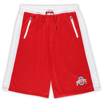 Men's Fanatics  Scarlet Ohio State Buckeyes Big & Tall Interlock Shorts