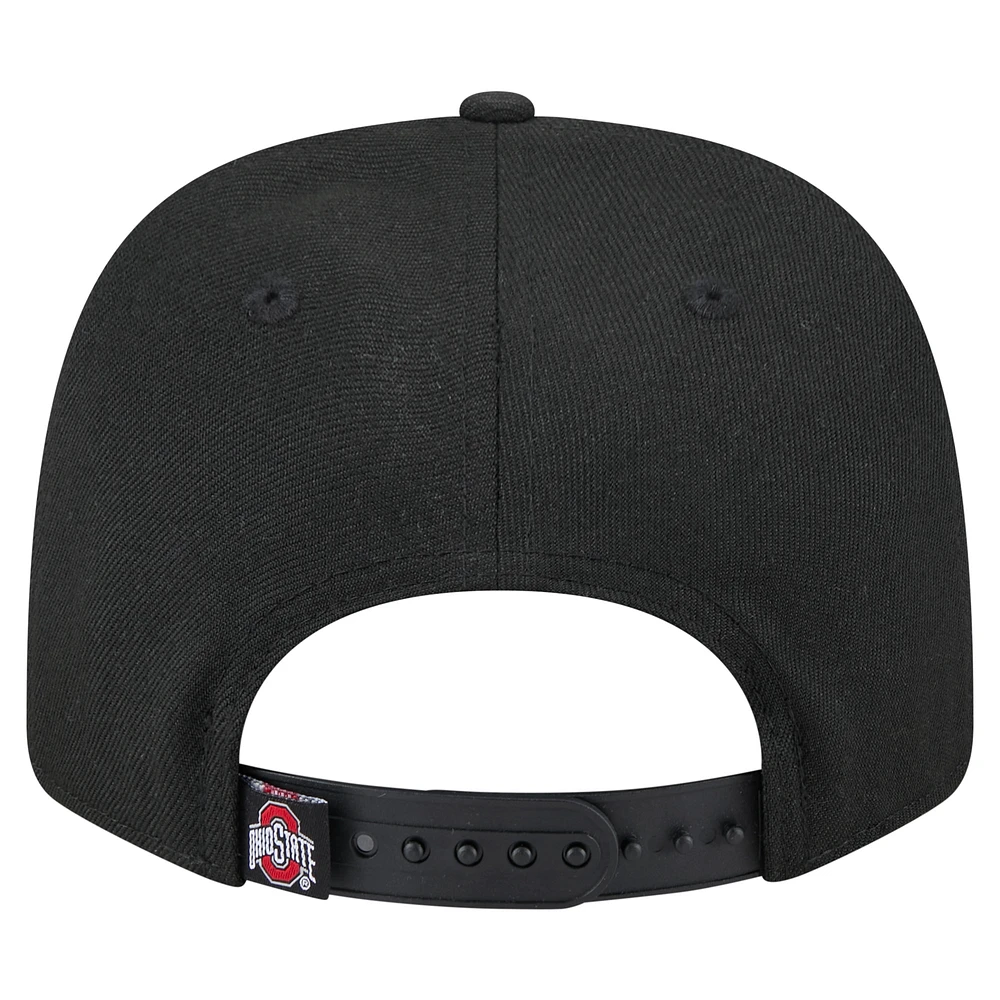 Men's New Era  Black Ohio State Buckeyes 9SEVENTY Team Stretch-Snap Adjustable Hat