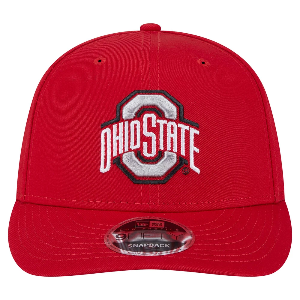 Men's New Era Scarlet Ohio State Buckeyes Low Profile 9FIFTY Snapback Hat