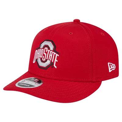 Men's New Era Scarlet Ohio State Buckeyes Low Profile 9FIFTY Snapback Hat