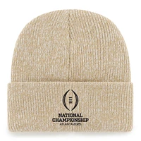 Men's '47 Khaki Ohio State Buckeyes College Football Playoff 2025 National Championship Game Cuffed Knit Hat with Pom