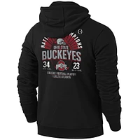 Men's  Black Ohio State Buckeyes College Football Playoff 2024 National Champions Score Pullover Hoodie