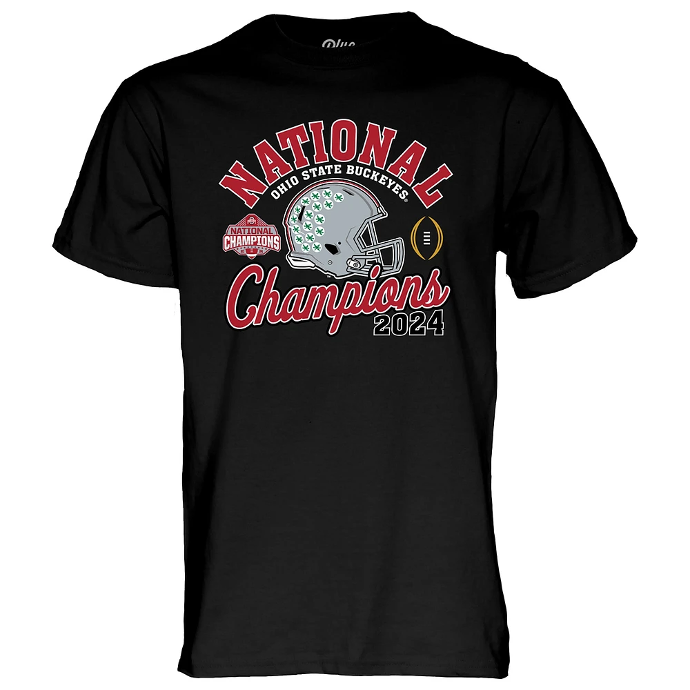 Men's Blue 84  Black Ohio State Buckeyes College Football Playoff 2024 National Champions T-Shirt