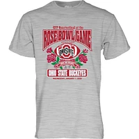 Men's Blue 84  Heather Gray Ohio State Buckeyes College Football Playoff 2025 Rose Bowl T-Shirt